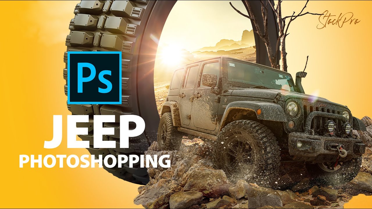 Jeep Photoshopping - Commercial Car Poster - Banner Design In Photoshop