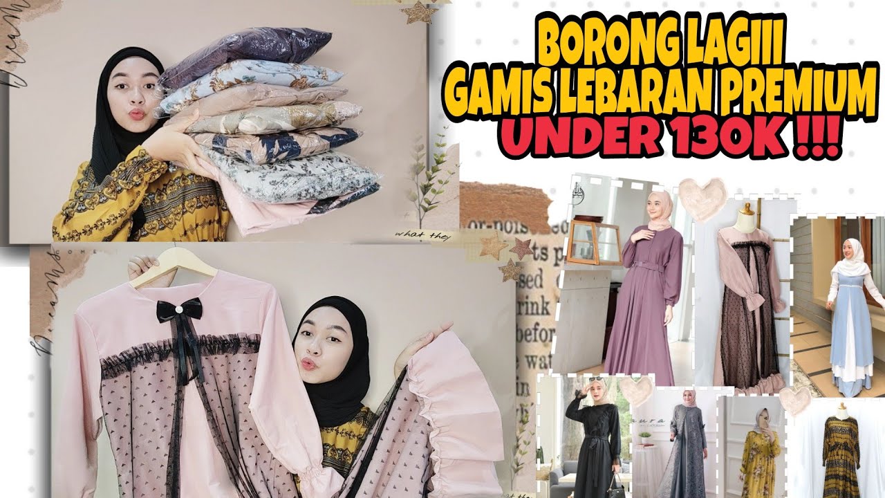 SHOPEE HAUL GAMIS LEBARAN PREMIUM UNDER 130K !!! SIMPLE ELEGANT