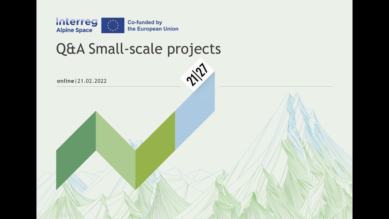 Q&A session - Small-scale projects