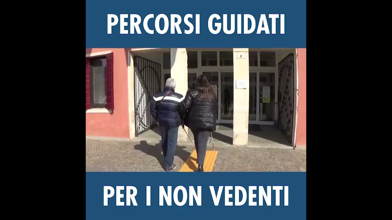Il Comune Cadoneghe installa percorsi tattili a favore dei cittadini disabili visivi
