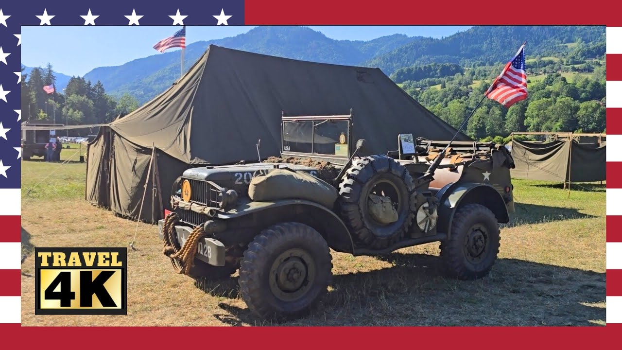 American Festival de Samoëns | Reconstitution Camp US 🇺🇸 #american #military #usa