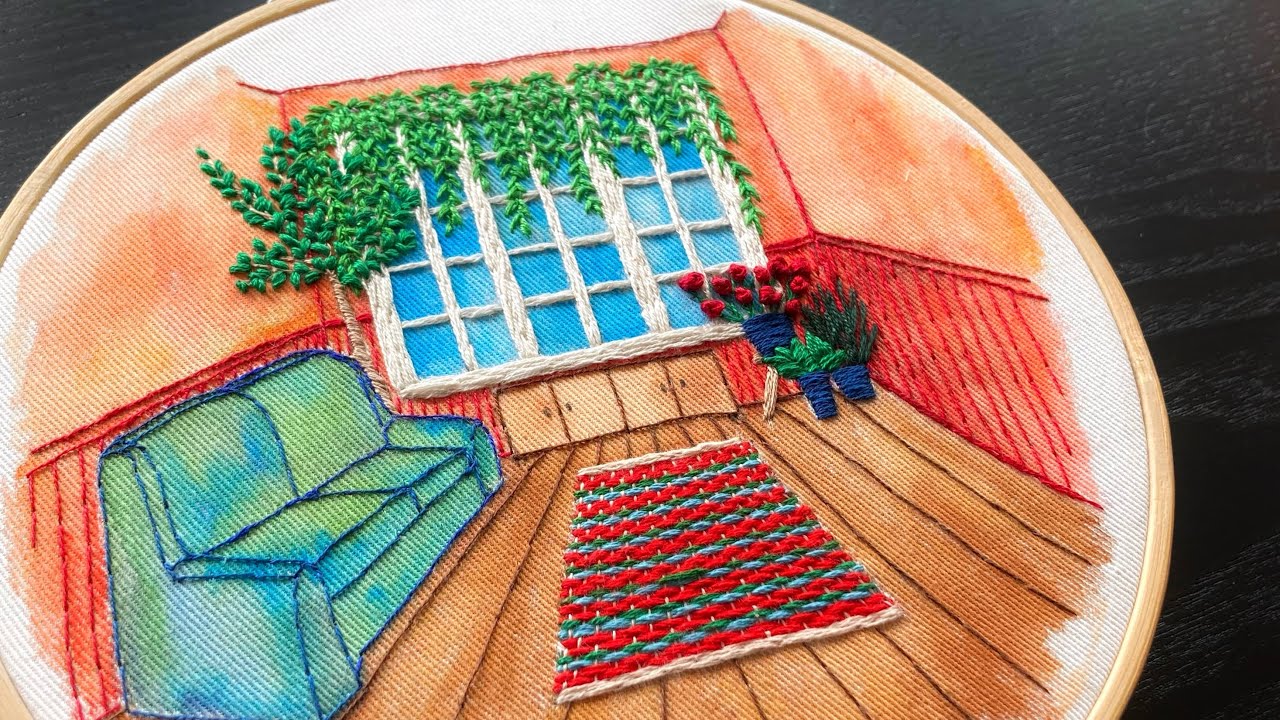 STUDIO VLOG 04: Embroidery + Watercolor (ft. Weaving)