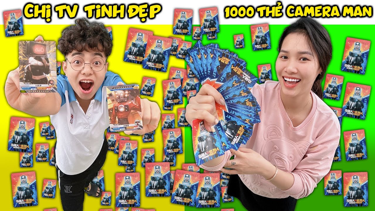THẮNG TÊ TÊ HẰNG NGA MUA 1000 THẺ BÀI TOILET SKIBIDI CHỊ TV SIÊU XINH ĐẸP