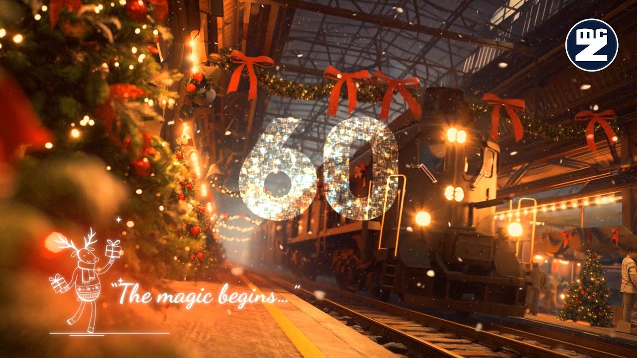 🎄 60 Second Christmas Countdown • Magical Holiday Timer 60–0 in Festive Winter Atmosphere