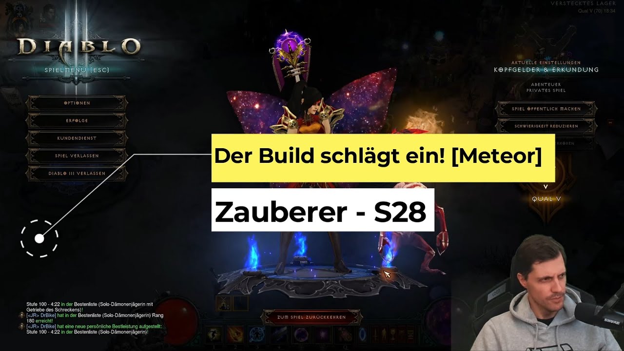 Diablo 3 - Zauberer: BEST BUILD f&uuml;r Season 28 (Meteor, +META)