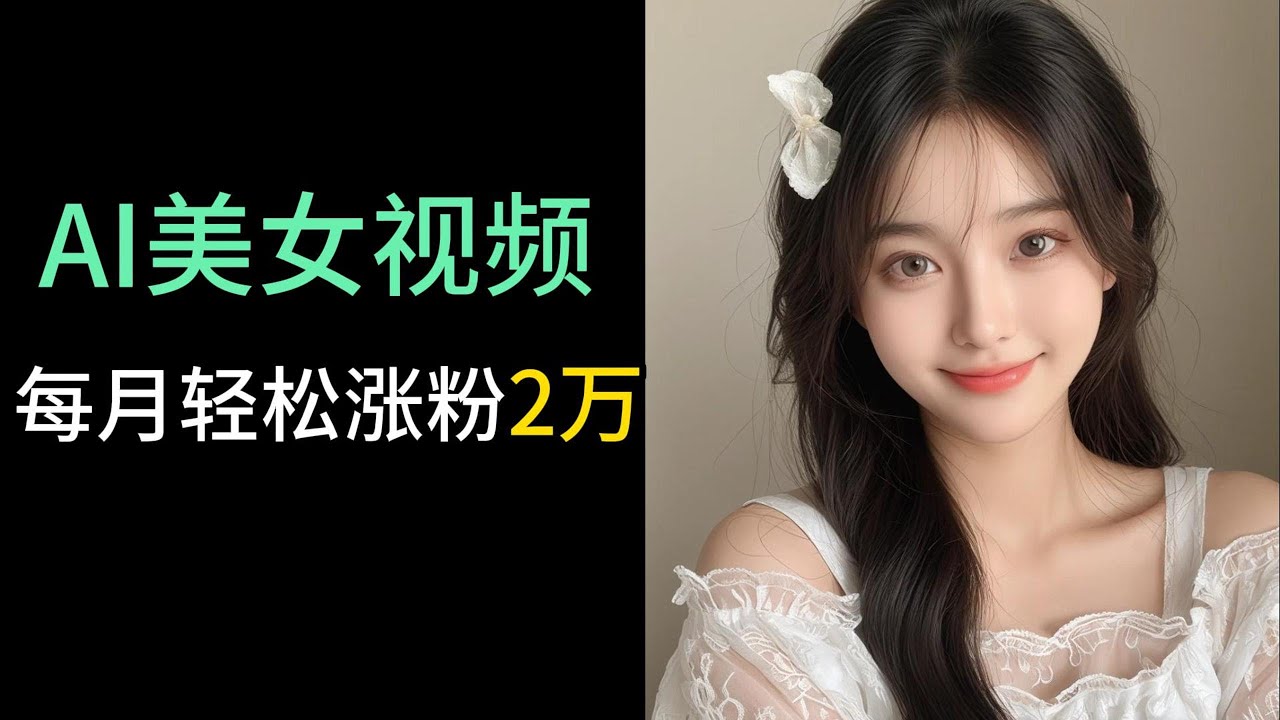 【新玩法】保姆级教学：AI美女视频，抓住人性，每月轻松赚5000+  | AI淘金玩法第1集