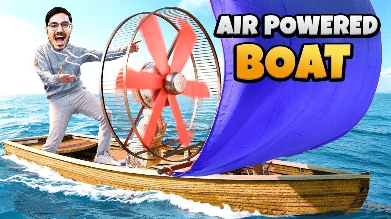 ss We Made Air Powered Boat🔥  हमने बना दी हवा से चलने वाली नाव   100% Working