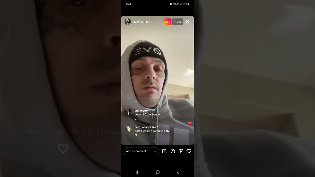Aaron Carter compairing himself to Johnny Depp