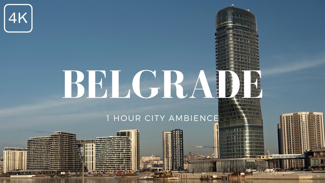 Riverside Ambience in Belgrade, Serbia | City Sounds for Sleep | 4K ASMR