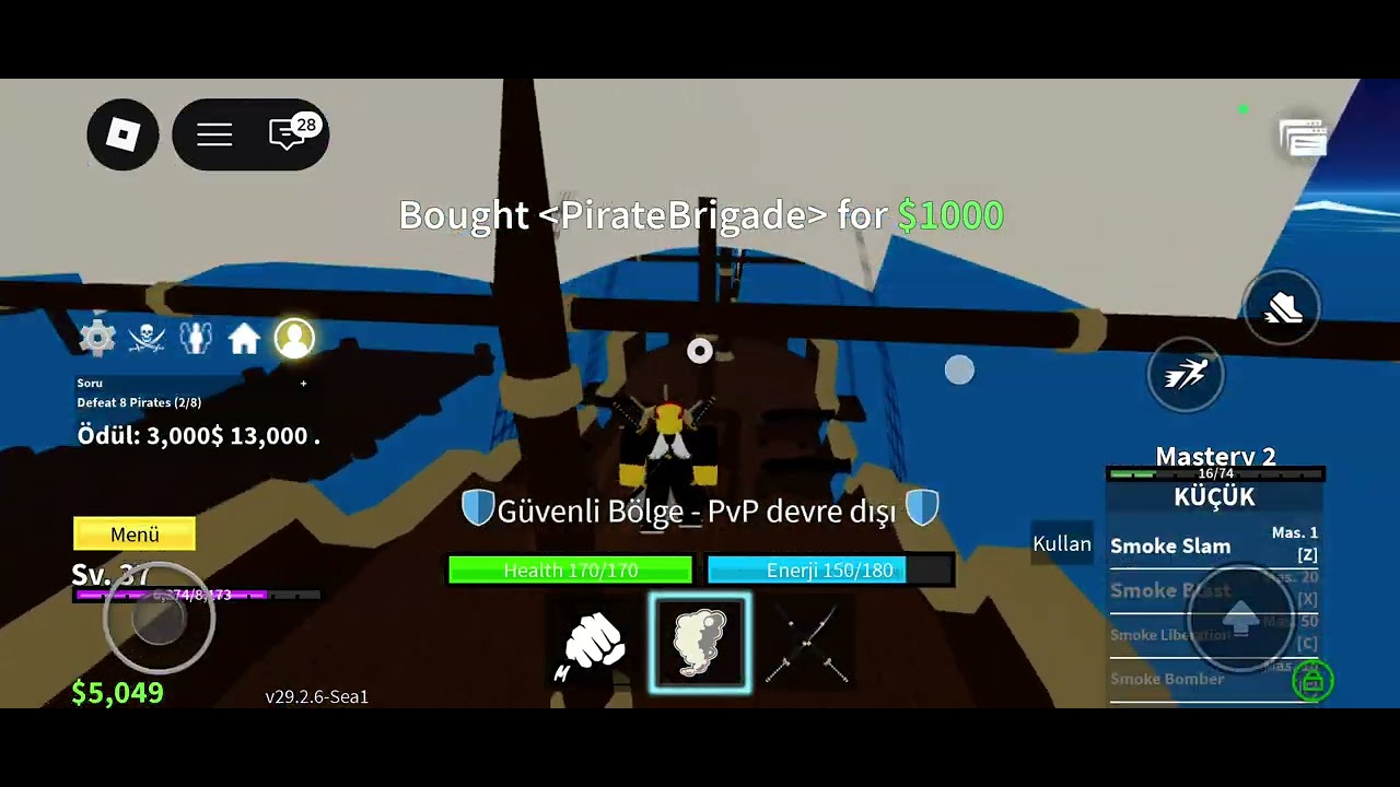 Blox fruit lvl kastık ve meyve açtık|blox fruit #2|