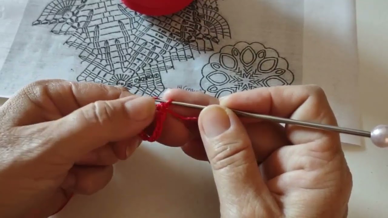 Video 1 da sombrinha de Crochê