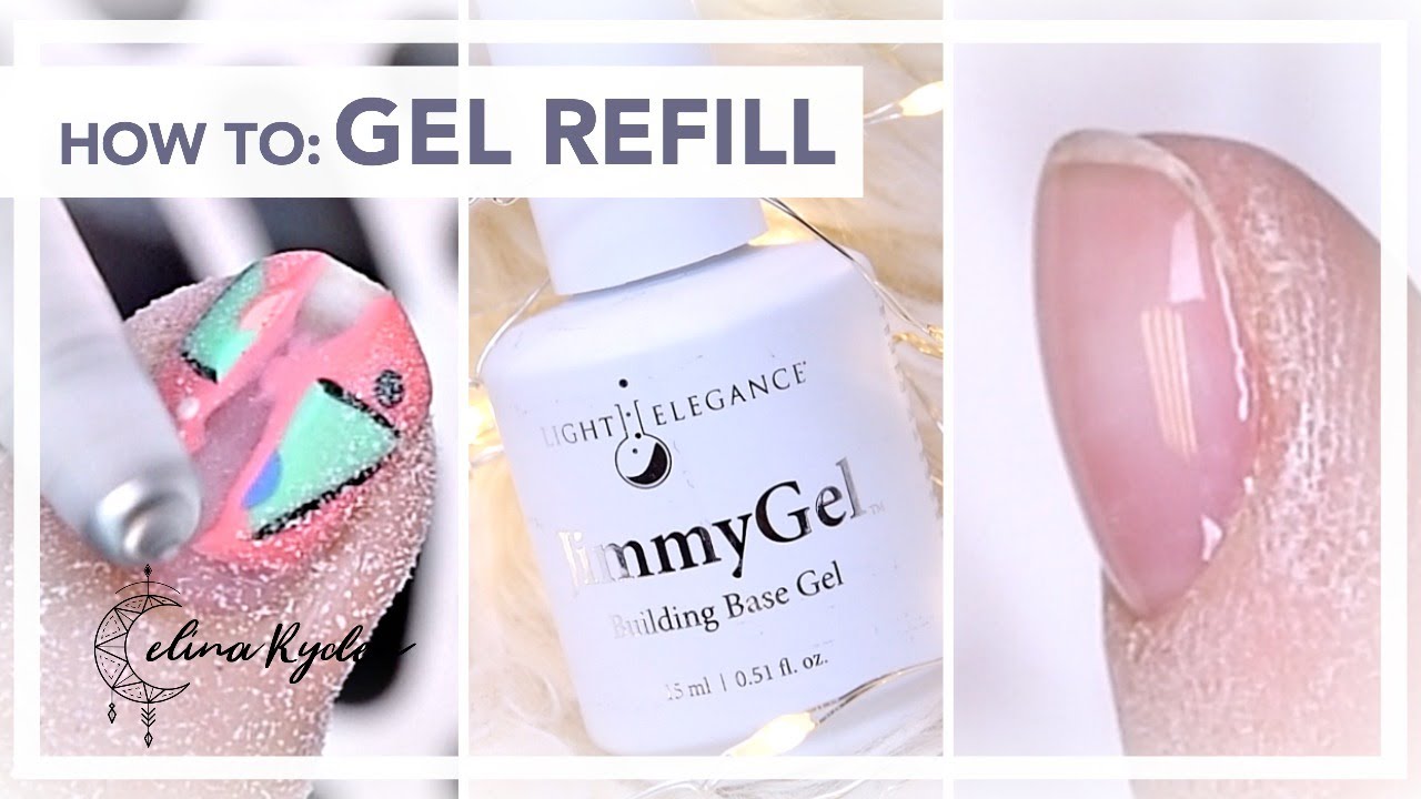 TUTORIAL | HOW TO DO A REFILL/INFILL USING LIGHT ELEGANCE JIMMYGEL | SOAK OFF GEL IN A BOTTLE