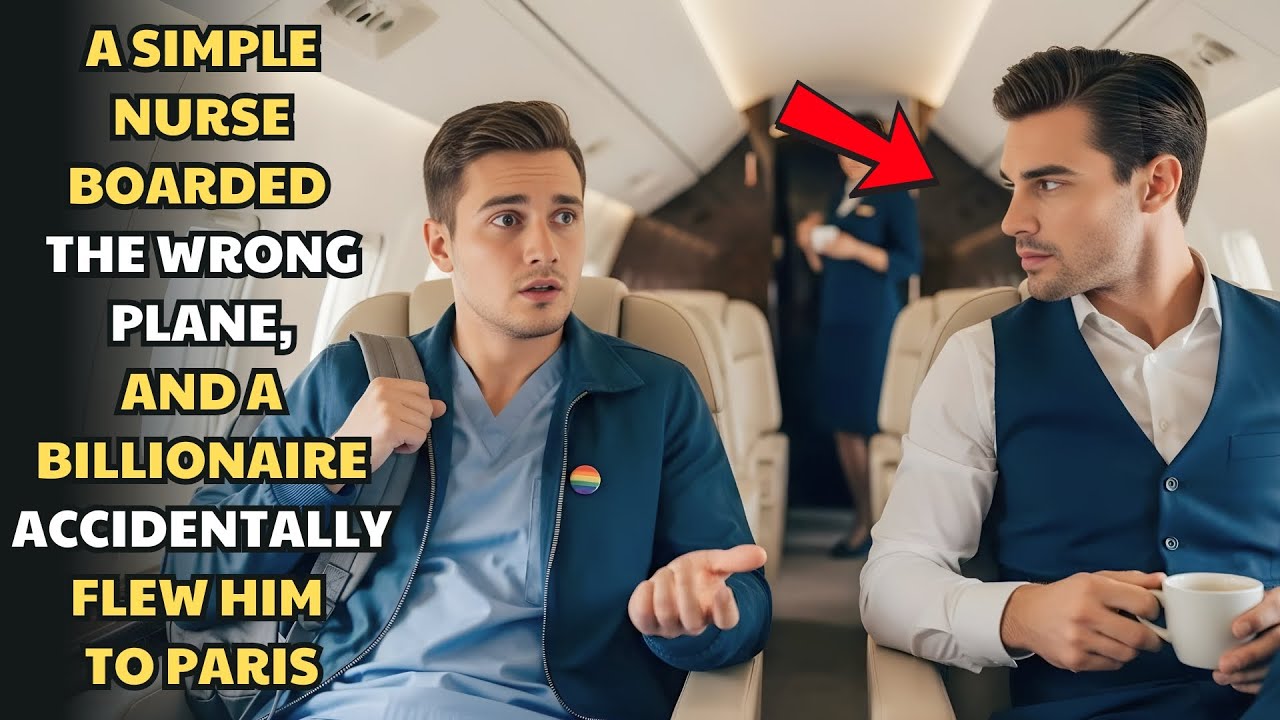 A SIMPLE NURSE BOARDED THE WRONG PLANE — AND A BILLIONAIRE ACCIDENTALLY FLEW HIM TO PARIS