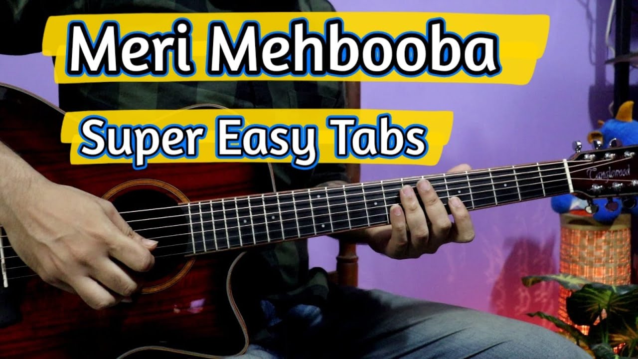 Meri Mehbooba - Pardes | Easy Guitar Tabs Lesson