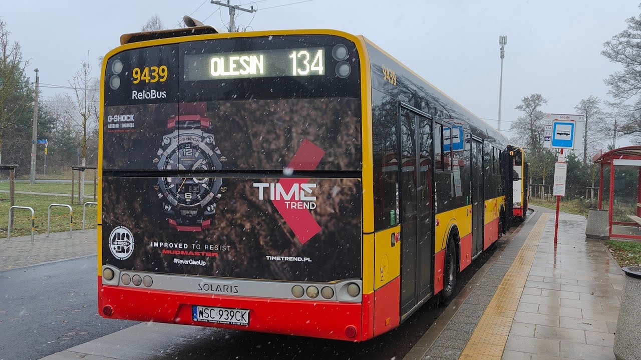 Linia 134 przez Metro Bródno - Solaris Urbino 12 III #9439 ( ReloBus )