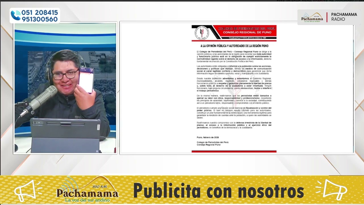 Cuestionan comunicado ambiguo del Colegio de Periodistas de Puno