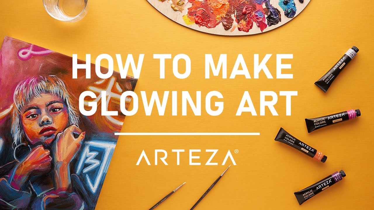 ✨ Make Glowing Art | Neon Effects With Acrylics (Tutorial)