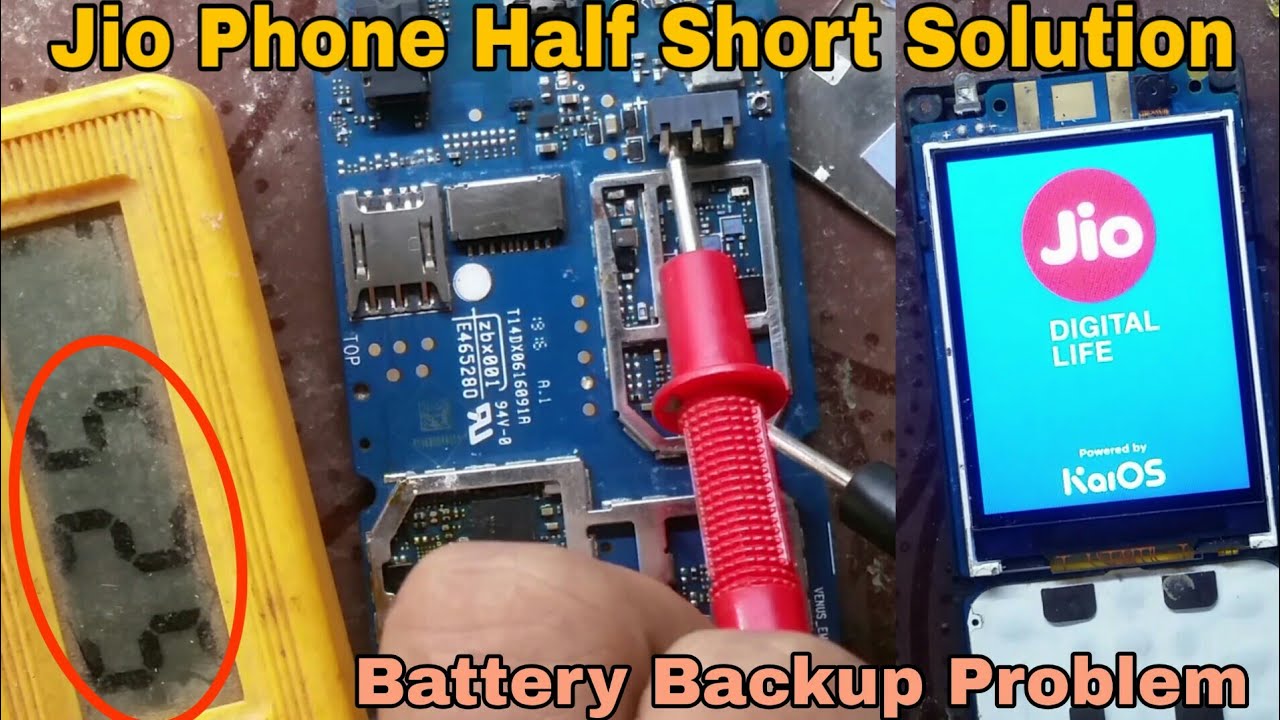 Jio Phone Half Short Solution | Battery Backup Problem | Full Short Half Short Solution