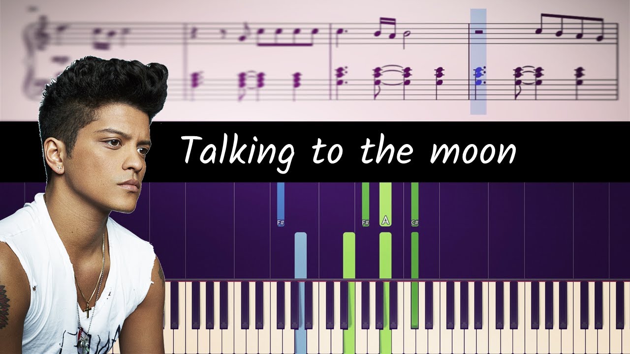 How to play Talking To The Moon by Bruno Mars - ACCURATE Piano Part Tutorial