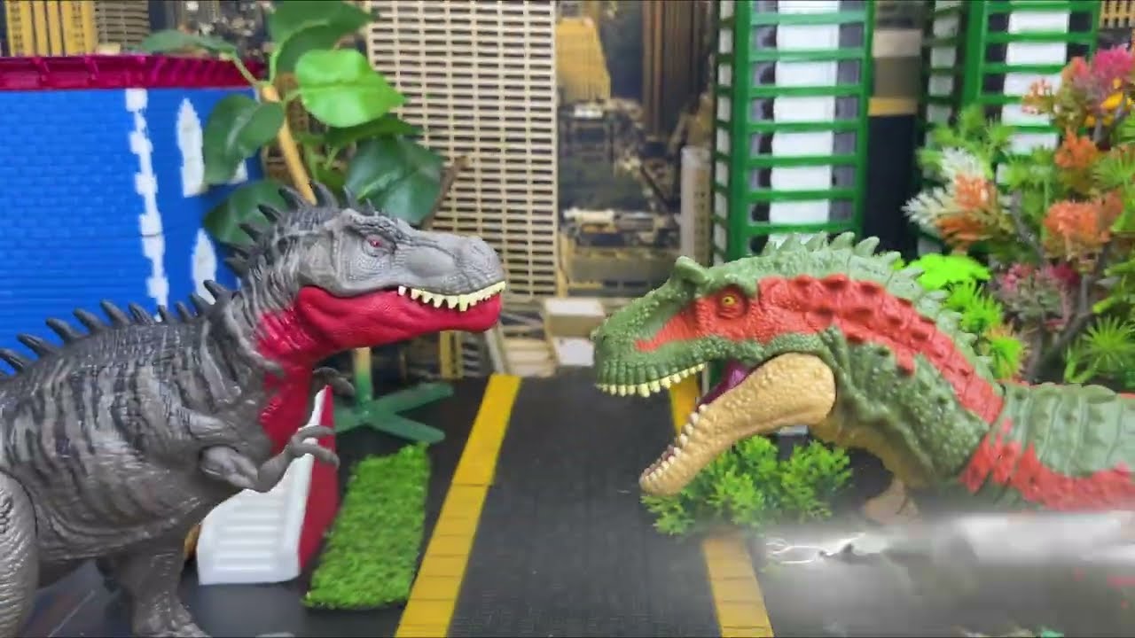 Indoraptor Station| Albertosaurus vs Tarbosaurus |City Battle of Dinosaurs ! Jurassic Fan made movie