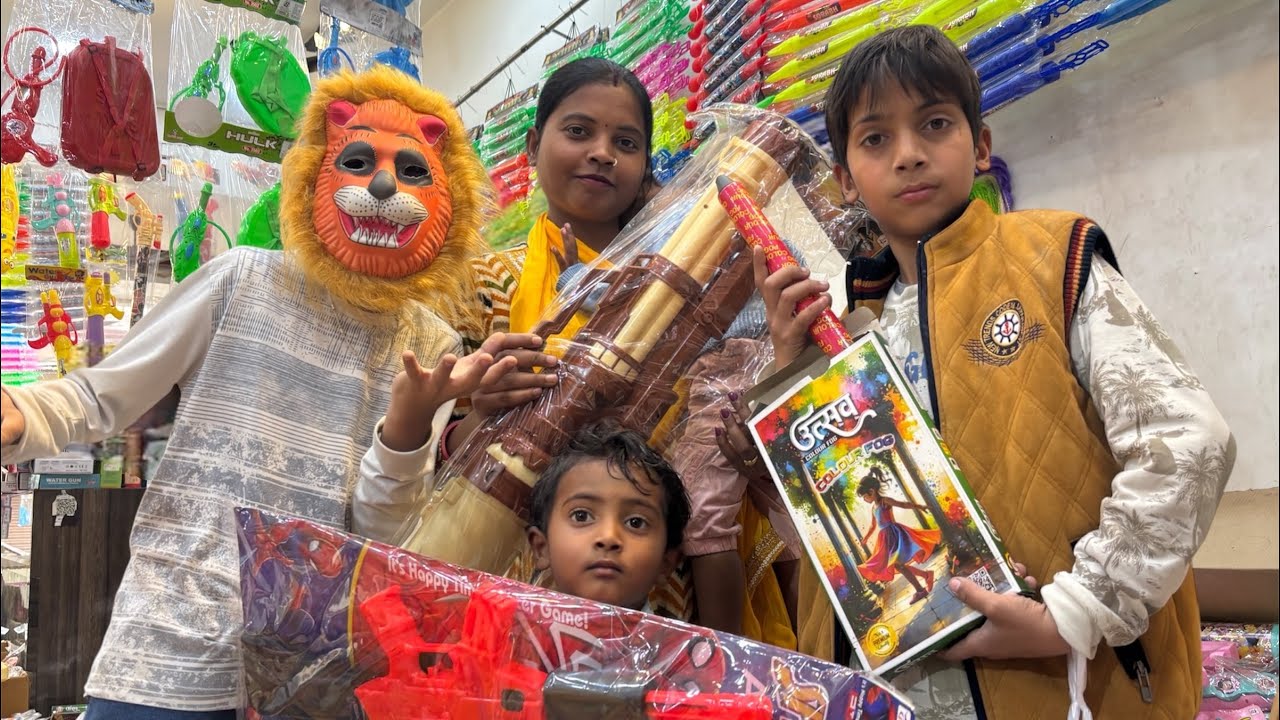 Holi ki shopping || holi ke colours 