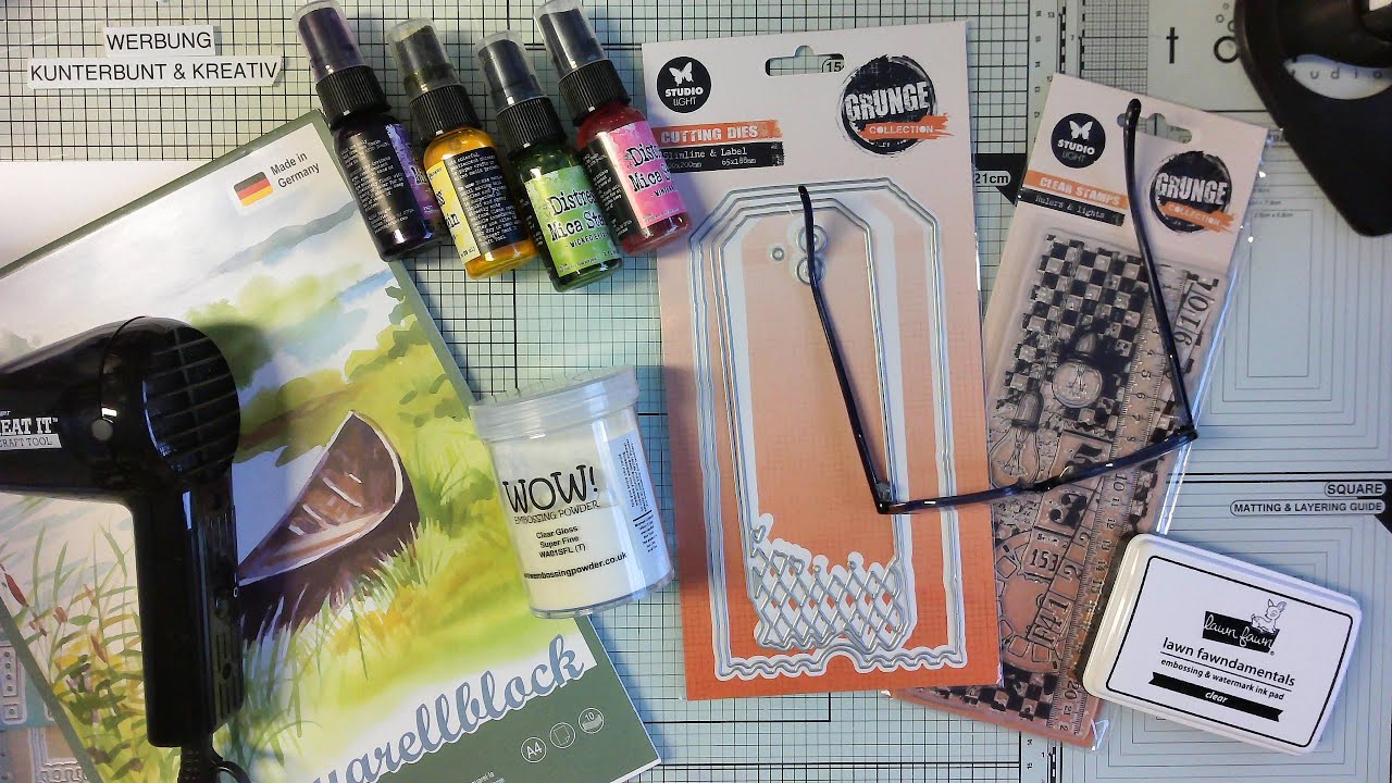 ❣️Lesezeichen mit Mica Stain und embossing  ❣️