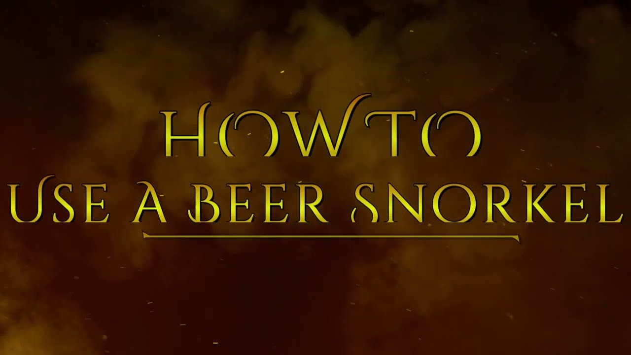 How to us a Beer Snorkel