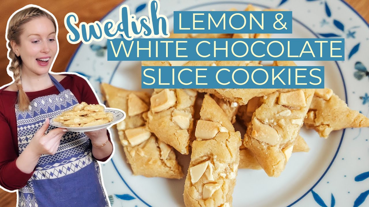 EASY Swedish Lemon & White Chocolate Cookies