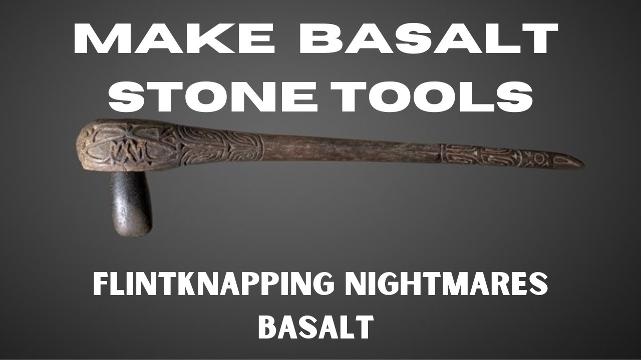 Make A Basalt Axe Head - Flintknapping Nightmares #basalt #flintknapping #primitiveskills #bushcraft