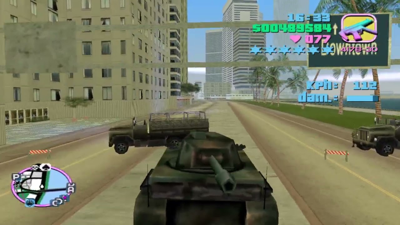 GTA Vice City War With Army Tank And Boambing to The City
