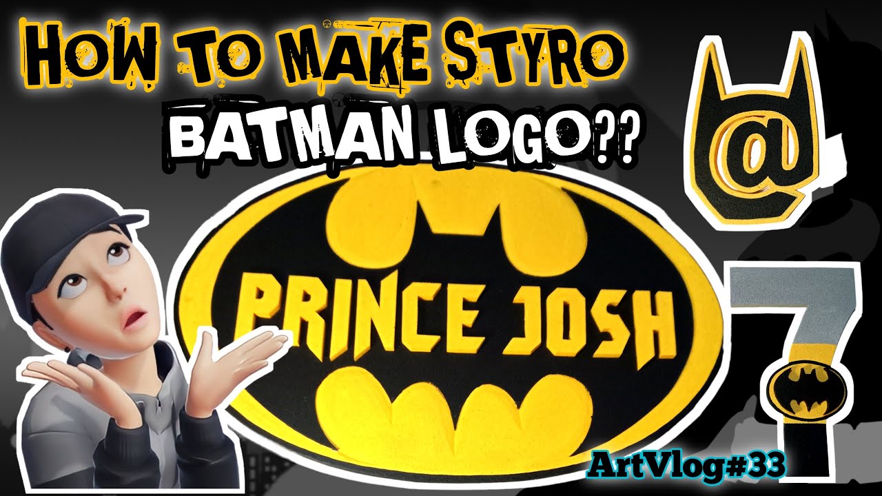How to make BATMAN LOGO USING STYRO?? | Tutorial |BATMAN THEME | C21 ARTWOROKS TV | ArtVlog#33