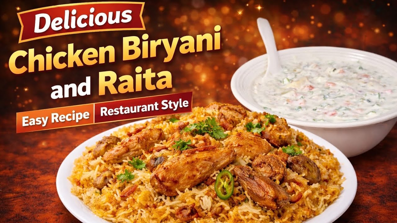 Perfect Chicken Biryani & Raita Recipe | Restaurant Taste