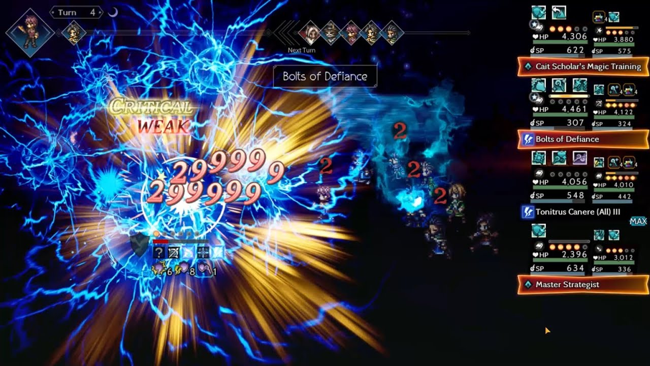 Toto'haha Lv 120 in 4 Turns With Nivelle (Octopath COTC)