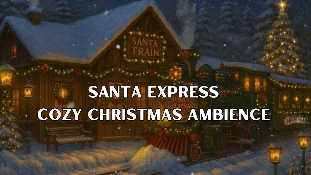 SANTA EXPRESS | Cozy Christmas TV Background | Relaxing Christmas Music