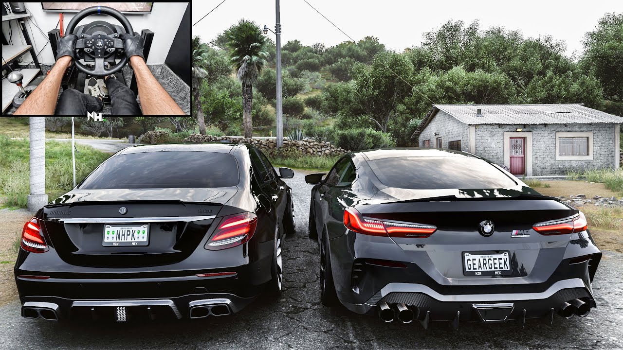 Mercedes AMG E63S & BMW M8 Competition CONVOY | Forza Horizon 5 | Steering Wheel Gameplay