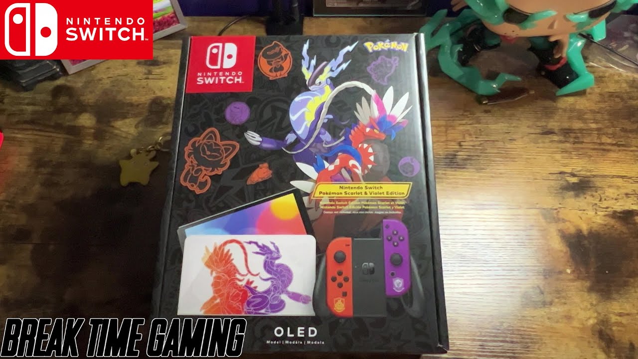 Pokemon Scarlet and Violet OLED unboxing - Nintendo Switch OLED unboxing, Setup, Gameplay