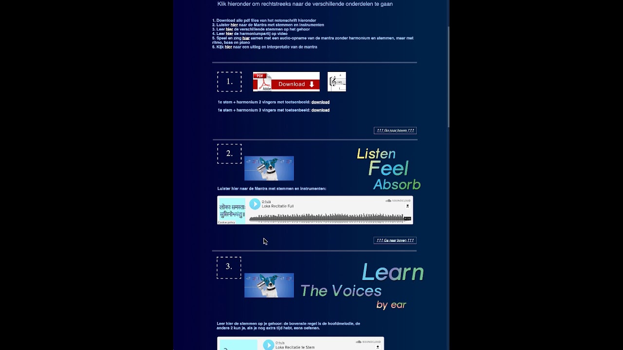 Internet Begeleidings programma jaaropleiding voor mantrazanger