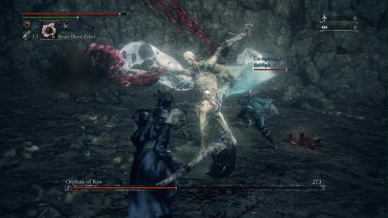 Bloodborne Huerfano de Kos coop JuanMa y Daga