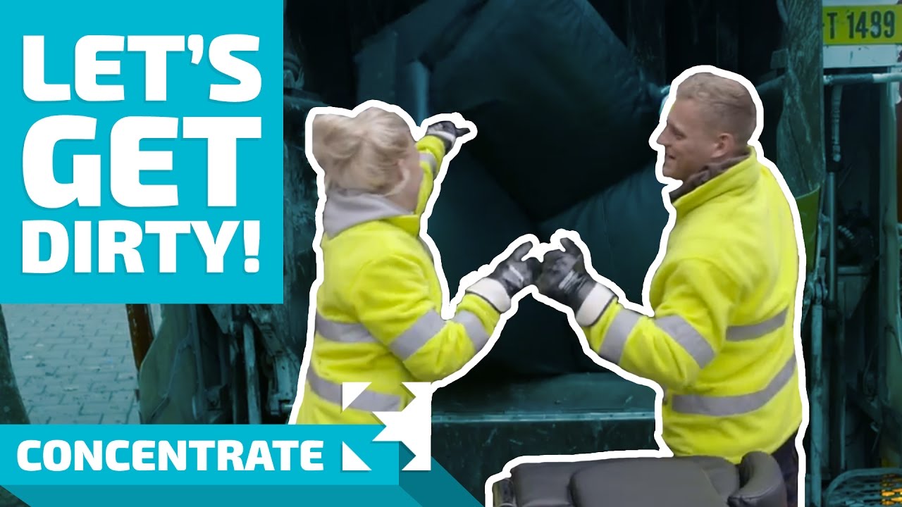 Bobbie en Kaj een DAG als VUILNISMAN - CONCENTRATE Iemand Moet Het Doen