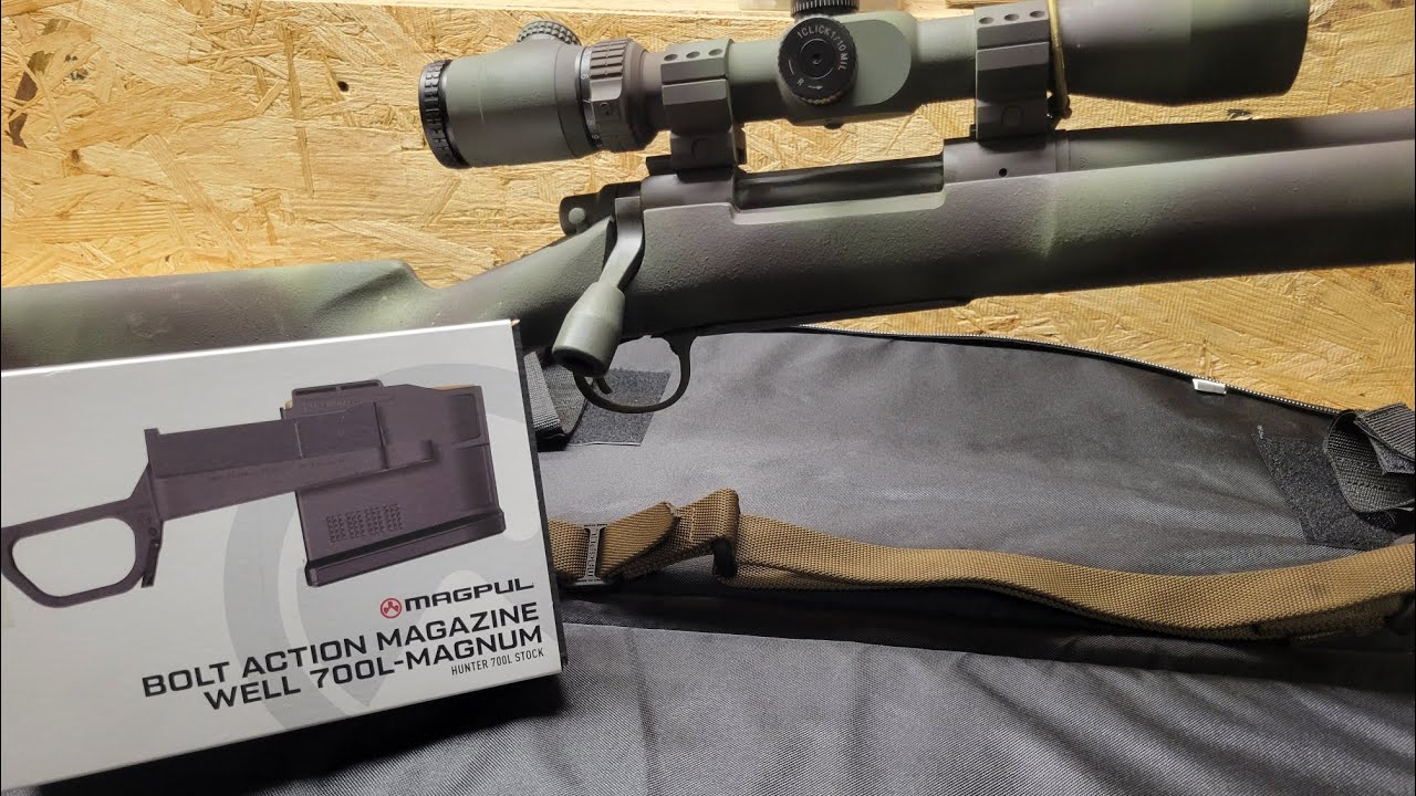 Installing the Magpul magazine conversion in a Remington 700 with original stock.