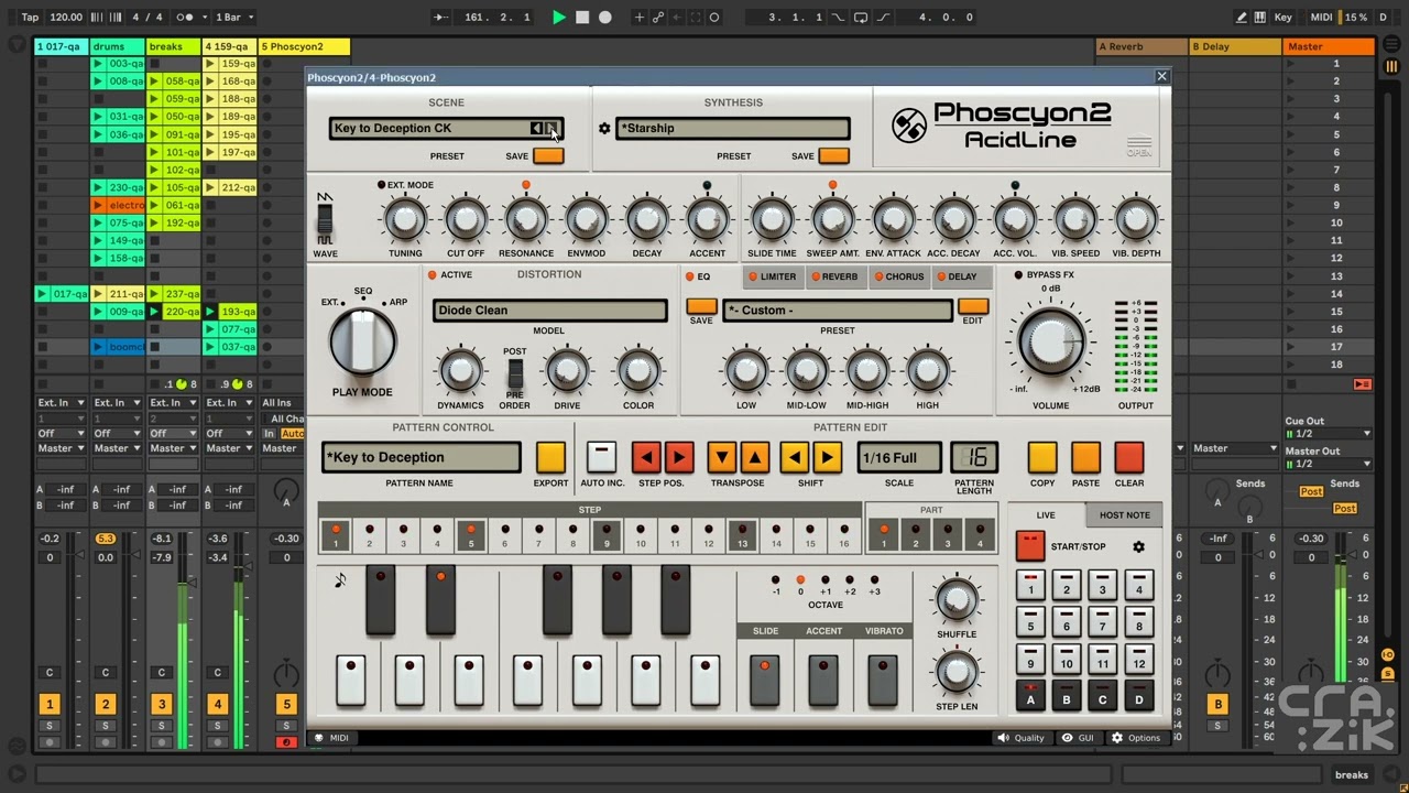 D16 Phoscyon 2 (TB-303 VST emulation)- Live Jam Demo by Crazik