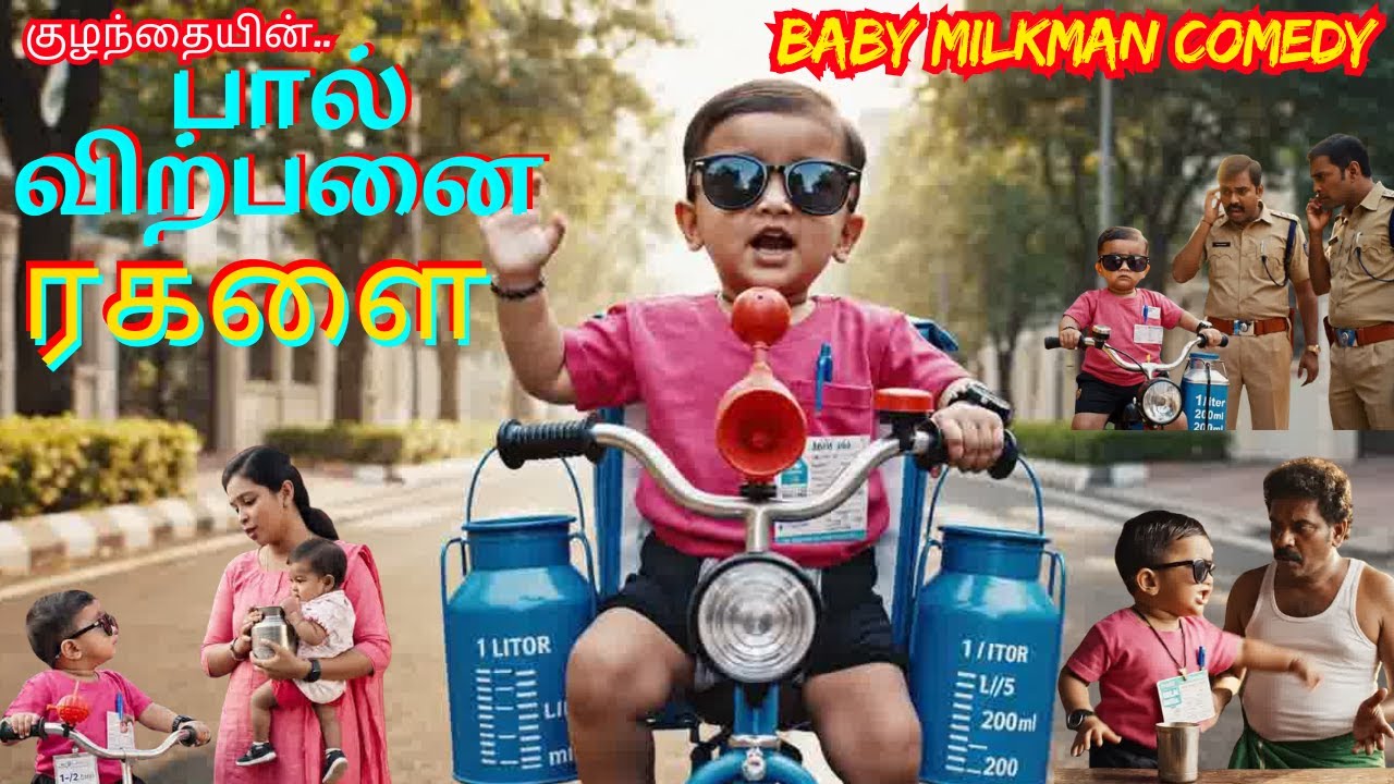 குழந்தையின் பால் விற்பனை ரகளை..!  Baby Milkman Comedy! #video