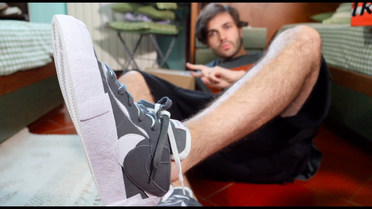 Unboxing, Guida alla Size & Prova on Feet: Nike x Sacai Blazer Low Iron Grey