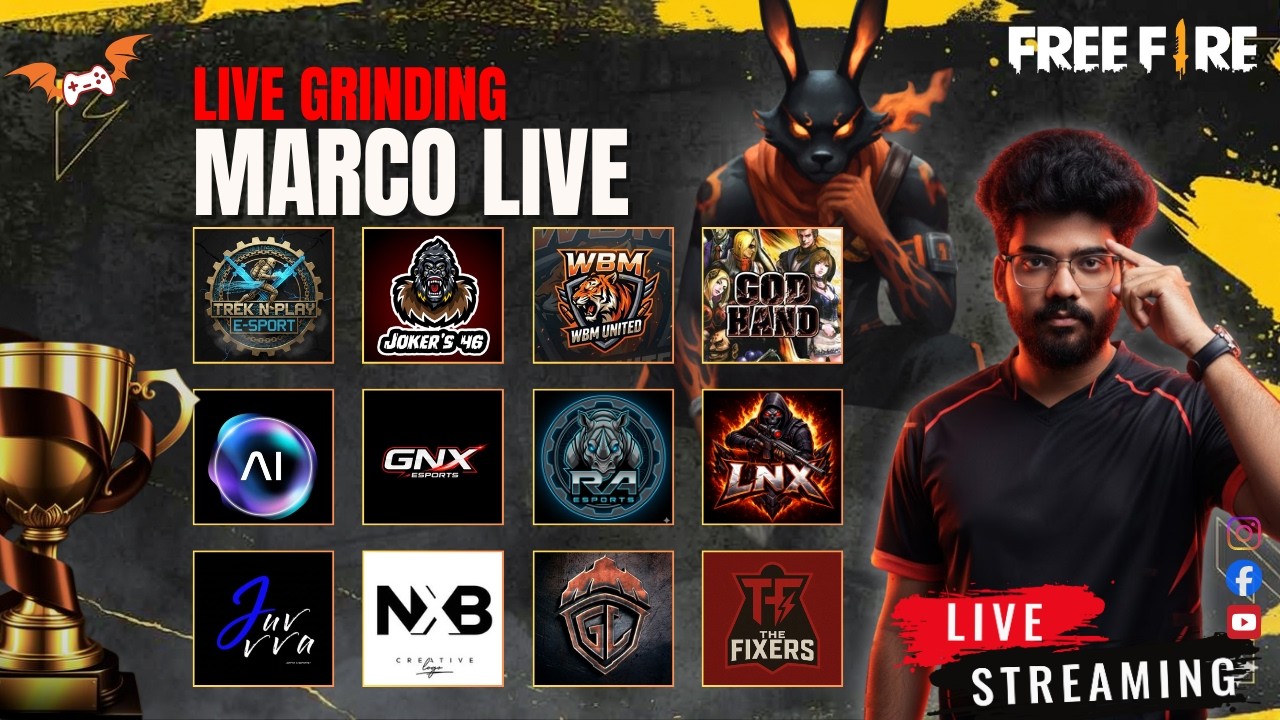 🔥 Full Map SQUAD Esports Tournament – Live! | Free Fire Battleground Action #freefirelive