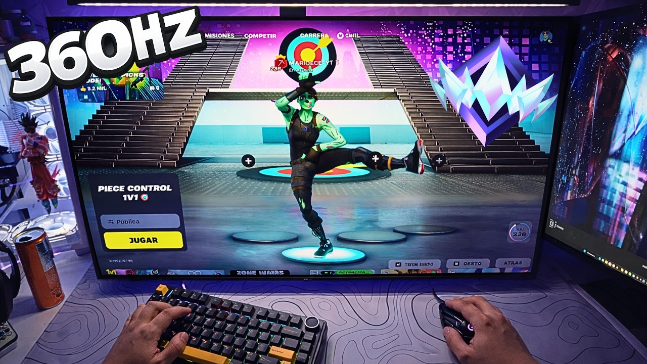 (POV) QUIERO SER UN PRO EN FORTNITE ASMR 😴 0 DE PING VS 100 DE PING | Keyboard & Mouse Sounds 😍4K