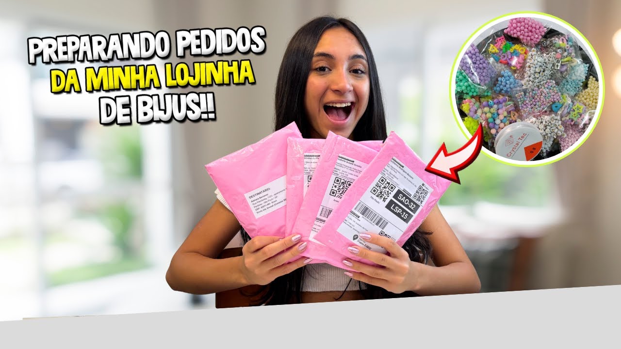 PREPARANDO PEDIDOS DA MINHA LOJINHA DE BIJUS | O MUNDO DE LARISSA