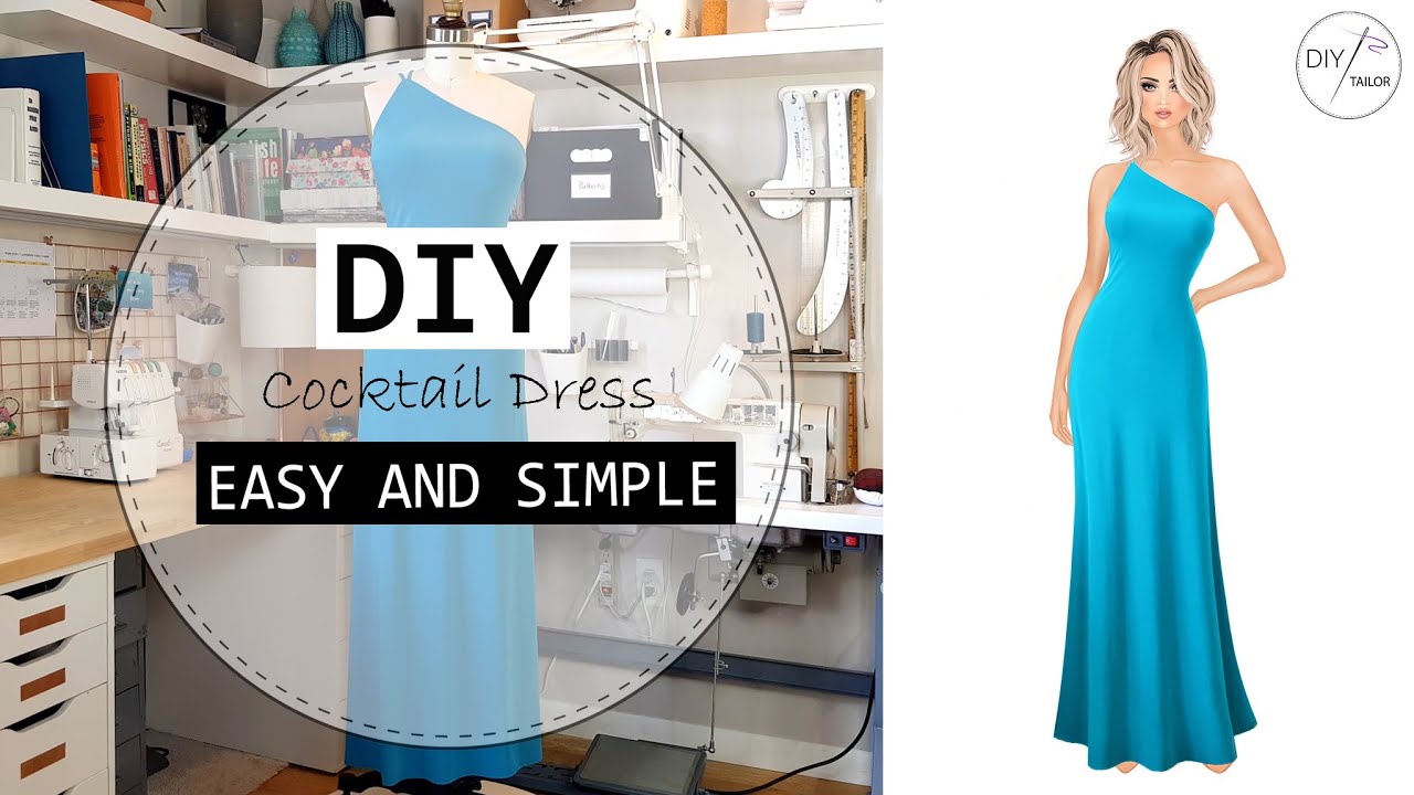 Easy DIY Summer/Cocktail Dress From Stretch ITY Fabric.
