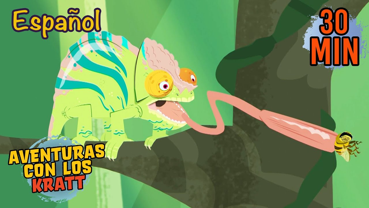 La Lengua del Camaleón | Reptiles y Más | Aventuras con los Kratt | 9 Story Kids en Español