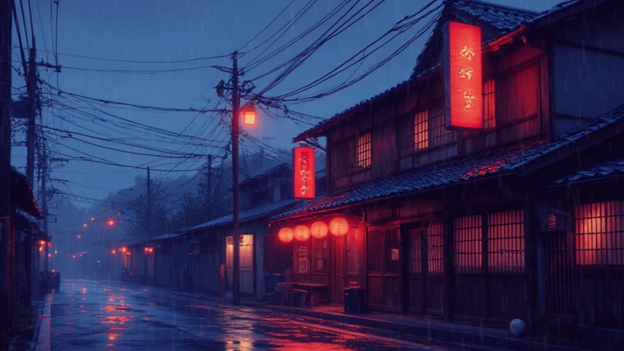 🌸 Night Rain + Japanese Lofi 🎵 | Sleep, Chill & Escape Reality 🌙