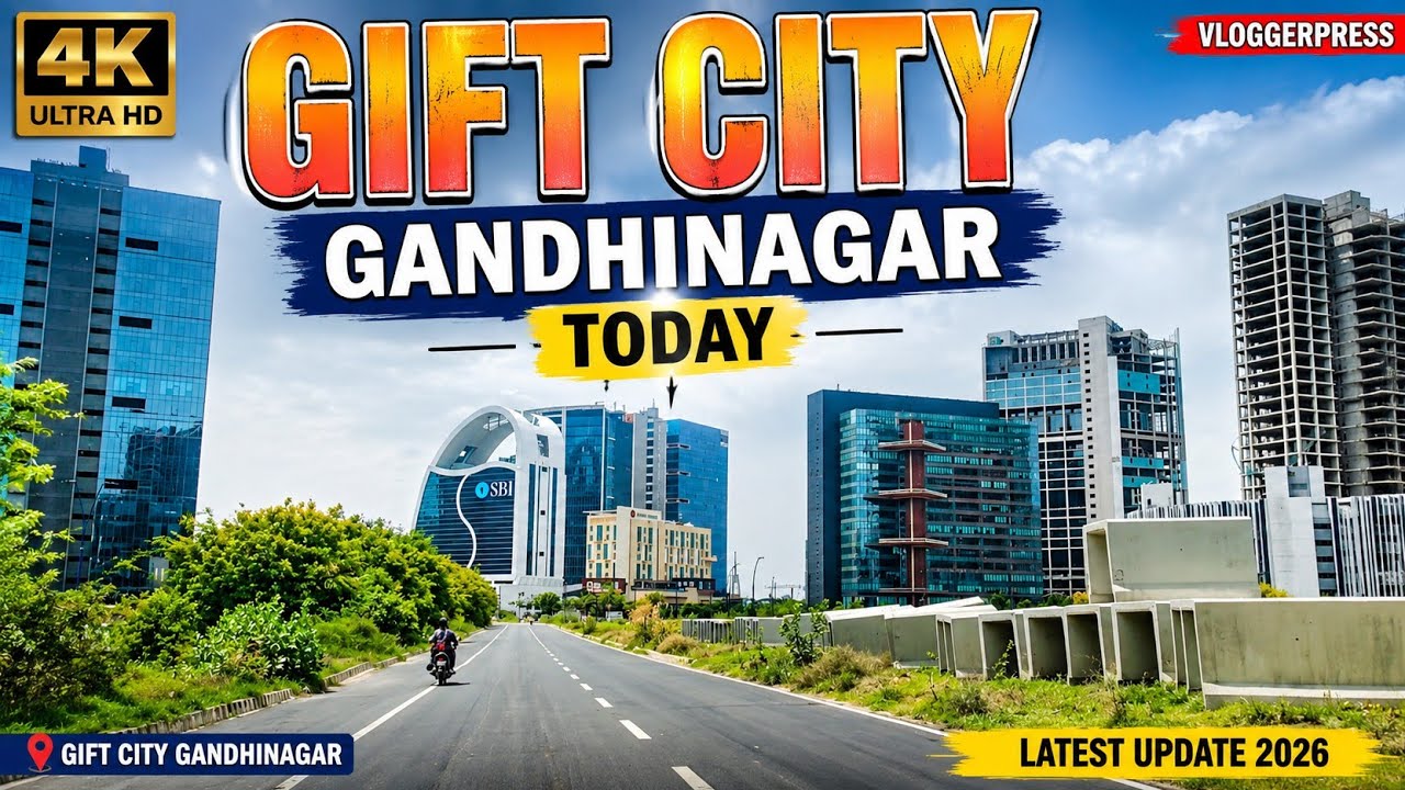 Gift City Gandhinagar Today 🇮🇳 | Latest Update 2026 | New Construction & Road Development | 4K